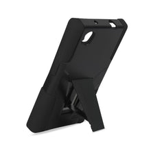 Reiko Silicon Case+Protector Case For ZTE Warp Elite N9518 Black New Type Kickstand