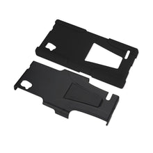 Reiko Silicon Case+Protector Case For ZTE Warp Elite N9518 Black New Type Kickstand