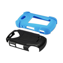 Reiko Silicon Case+Protector Cover For ZTE Groove X501 Black Navy New Type Kickstand