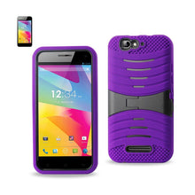 Reiko Silicon Case+Protector Cover Blu Life Pro L210A/ L210I New Horizontal Kickstand Purple Black
