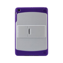Reiko REIKO IPAD MINI/MINI 2 HYBRID HEAVY DUTY MESH CASE WITH KICKSTAND IN WHITE PURPLE