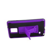 Reiko Horizontal And Vertical Kickstand Case Samsung Galaxy Note4 N910V-N910P-N910T-N910R4 Black Purple