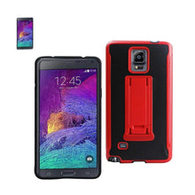 Reiko Horizontal And Vertical Kickstand Case Samsung Galaxy Note4 N910V-N910P-N910T-N910R4 Black Red
