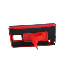 Reiko Horizontal And Vertical Kickstand Case Samsung Galaxy Note4 N910V-N910P-N910T-N910R4 Black Red