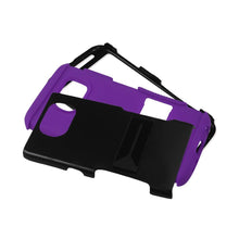 Reiko Silicon Case+Protector Cover Samsung Galaxy S6 Purple Black Sm-G920T/P/A/V/R With Slim Horizontal Kickstand