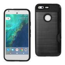 Reiko REIKO GOOGLE PIXEL SLIM ARMOR HYBRID CASE WITH CARD HOLDER IN BLACK