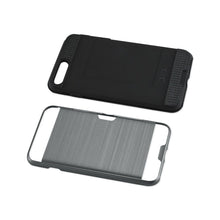 Reiko REIKO IPHONE 7 PLUS SLIM ARMOR HYBRID CASE WITH CARD HOLDER IN GRAY