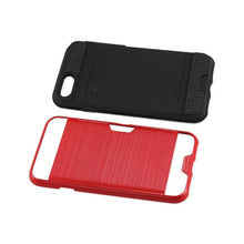 Reiko REIKO IPHONE 7 SLIM ARMOR HYBRID CASE WITH CARD HOLDER IN RED