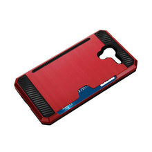 Reiko REIKO KYOCERA HYDRO VIEW SLIM ARMOR HYBRID CASE WITH CARD HOLDER IN RED