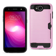 Reiko REIKO LG X POWER 2 SLIM ARMOR HYBRID CASE WITH CARD HOLDER IN PINK