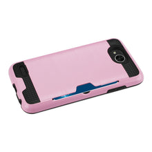 Reiko REIKO LG X POWER 2 SLIM ARMOR HYBRID CASE WITH CARD HOLDER IN PINK
