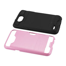 Reiko REIKO LG X POWER 2 SLIM ARMOR HYBRID CASE WITH CARD HOLDER IN PINK