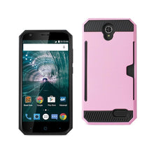 Reiko REIKO ZTE WARP 7/ Z959 SLIM ARMOR HYBRID CASE WITH CARD HOLDER IN PINK