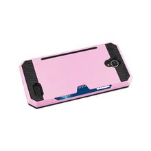 Reiko REIKO ZTE WARP 7/ Z959 SLIM ARMOR HYBRID CASE WITH CARD HOLDER IN PINK