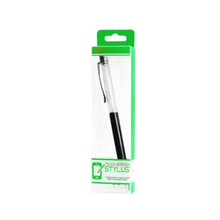 Reiko Stylus Pen With Ballpoint Pen/ Crystal And Clip Design For Universal Touchscreen Electronic Device Black