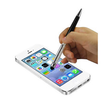 Reiko Stylus Pen With Ballpoint Pen/ Crystal And Clip Design For Universal Touchscreen Electronic Device Black