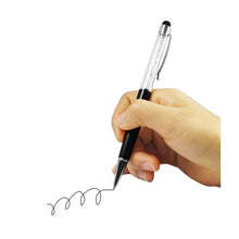 Reiko Stylus Pen With Ballpoint Pen/ Crystal And Clip Design For Universal Touchscreen Electronic Device Black