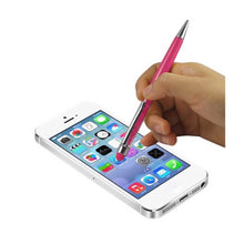 Reiko Stylus Pen With Ballpoint Pen/ Crystal And Clip Design For Universal Touchscreen Electronic Device Pink