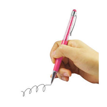 Reiko Stylus Pen With Ballpoint Pen/ Crystal And Clip Design For Universal Touchscreen Electronic Device Pink