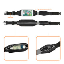 Reiko REIKO RUNNING SPORT BELT FOR IPHONE 7 PLUS/ 6S PLUS OR 5.5 INCHES DEVICE WITH TWO POCKETS IN BLACK (5.5x5.5 INCHES)