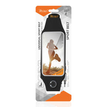 Reiko REIKO RUNNING SPORT BELT FOR IPHONE 7 PLUS/ 6S PLUS OR 5.5 INCHES DEVICE WITH TWO POCKETS IN BLACK (5.5x5.5 INCHES)