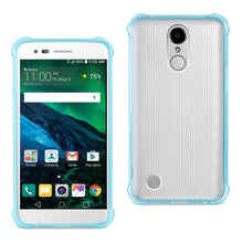 Reiko REIKO LG FORTUNE/ PHOENIX 3/ ARISTO CLEAR BUMPER CASE WITH AIR CUSHION PROTECTION IN CLEAR NAVY