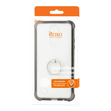Reiko REIKO LG K20 V/ K20 PLUS TRANSPARENT AIR CUSHION PROTECTOR BUMPER CASE WITH RING HOLDER IN CLEAR BLACK