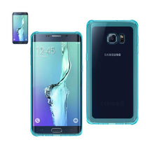 Reiko Samsung Galaxy S6 Edge Plus Transparent TPU Case With Air Cushion Shock Absorption Technology In Clear Navy