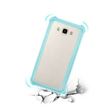 Reiko Samsung Galaxy J7 Transparent Tpu Case Clear Navy With Cushion Shock Absorption Technology