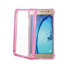 Reiko REIKO SAMSUNG GALAXY ON5/ J5 CLEAR BUMPER CASE WITH AIR CUSHION SHOCK ABSORPTION IN CLEAR HOT PINK