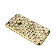 Reiko Iphone 6/6S Plus 5.5Inch Transparent Rhombus Pattern TPU Case With Shiny Bumper Gold