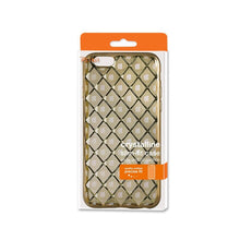Reiko Iphone 6/6S Plus 5.5Inch Transparent Rhombus Pattern TPU Case With Shiny Bumper Gold