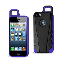 Reiko Protector Cover Tpu+Pc With Hook Iphone 5 Black Purple