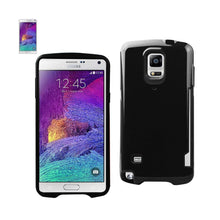 Reiko Dual Color Tpu+Pc Cover For Samsung Galaxy Note 4 N910V/ N910P/ N910T/ N910R4 Black With Side Card Holder