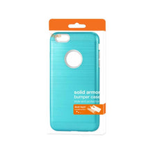 Reiko REIKO IPHONE 6 PLUS/ 6S PLUS HYBRID METAL BRUSHED TEXTURE CASE IN BLUE