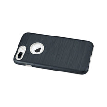 Reiko REIKO IPHONE 7 PLUS HYBRID METAL BRUSHED TEXTURE CASE IN NAVY
