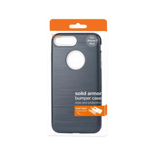 Reiko REIKO IPHONE 7 PLUS HYBRID METAL BRUSHED TEXTURE CASE IN NAVY