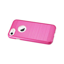 Reiko REIKO IPHONE 7 HYBRID METAL BRUSHED TEXTURE CASE IN HOT PINK