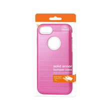 Reiko REIKO IPHONE 7 HYBRID METAL BRUSHED TEXTURE CASE IN HOT PINK