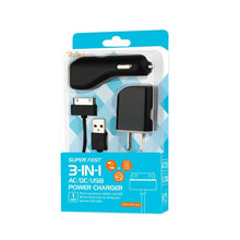 Reiko Home/Car Charger Adapter With Data Cable For Iphone4/4S Black