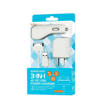 Reiko Home/Car Charger Adapter With Data Cable For Iphone4/4S White