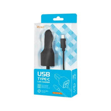 Reiko REIKO USB TYPE C CAR CHARGER 2.1 AMPS WITH CABLE IN BLACK