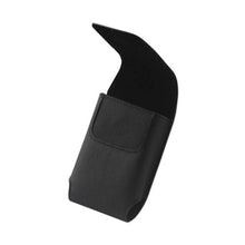 Reiko Vertical Leather Pouch XXXL Size-Black With Logo Inner Size 6.38X3.53X0.62Inch