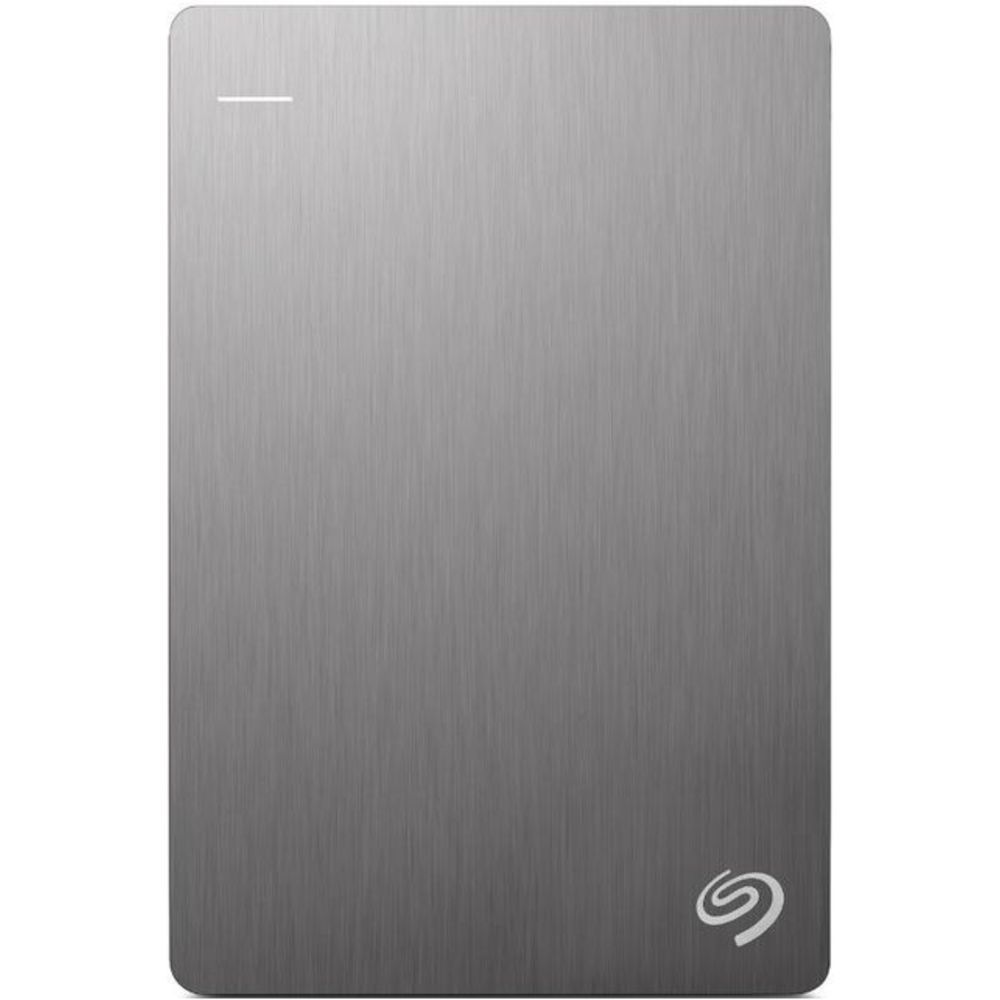 A Seagate STDR1500600 Backup Plus Slim Portable 1.5 TB External Hard Drive - Super Speed USB 3.0 - Silver
