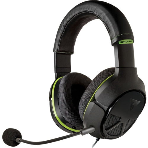 A Turtle Beach Ear Force XO FOUR Stealth High-Performance Xbox One Gaming Headset - Stereo - Black - Mini-phone - Wired - 20 Hz - 20 kHz - Over-the-head - Binaural - Circumaural - 3 ft Cable